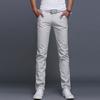 Модные мужские повседневные брюки из хлопчатобумажной ткани модные тонкие прямые мужские длинные брюки со средней талией