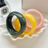 Bohemian Acrylic Bangle Shiny Transparent Hand Ring Simple Irregular Wide Bracelet Girls
