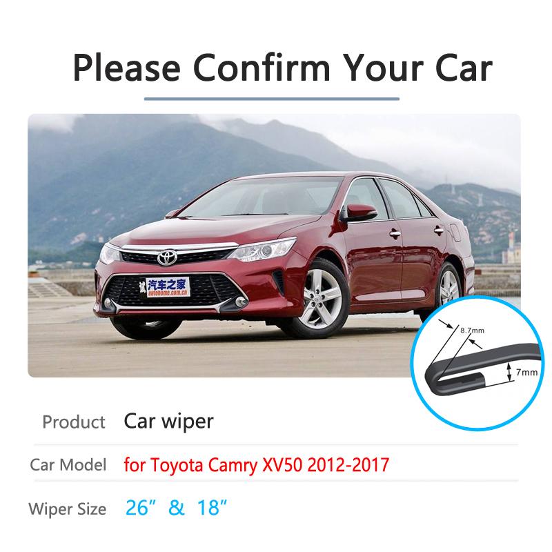 Дворник для Toyota Camry 50 XV50 2012~2017 2016 2015 2014 2013 XV 50 Передний стеклоочиститель Лобовое стекло Дворники Автомобильные аксессуары