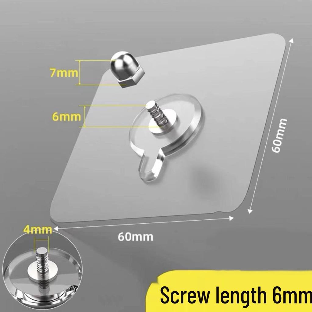 Многослойная клейкая настенная полка для хранения с прозрачными крючками для ванной комнаты