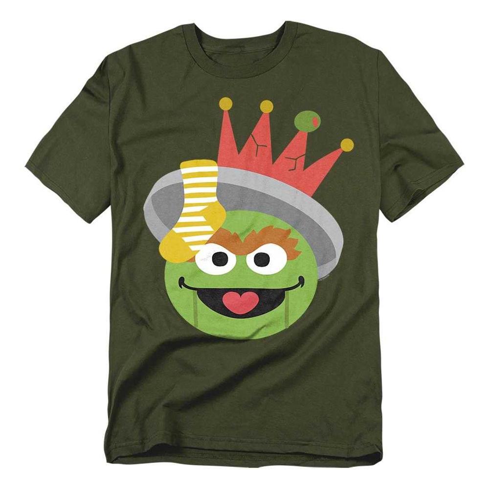 Sesame Street Unisex Adult Oscar The Grouch Nutcracker Christmas T-Shirt