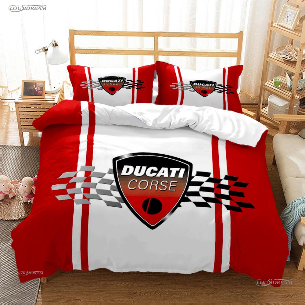 Moto Racing Casal All Season Duvet Cover Comforter Bedding Sets Soft Quilt Cover and Pillowcases Boys Single/Double/Queen/King