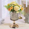 4PCS Artificial Flower Rose Hydrangea Faux Rose Bouquet with Stems for Wedding Hand Bouquet Fake Plant Decoration Table Centerpiece Decor Party Home