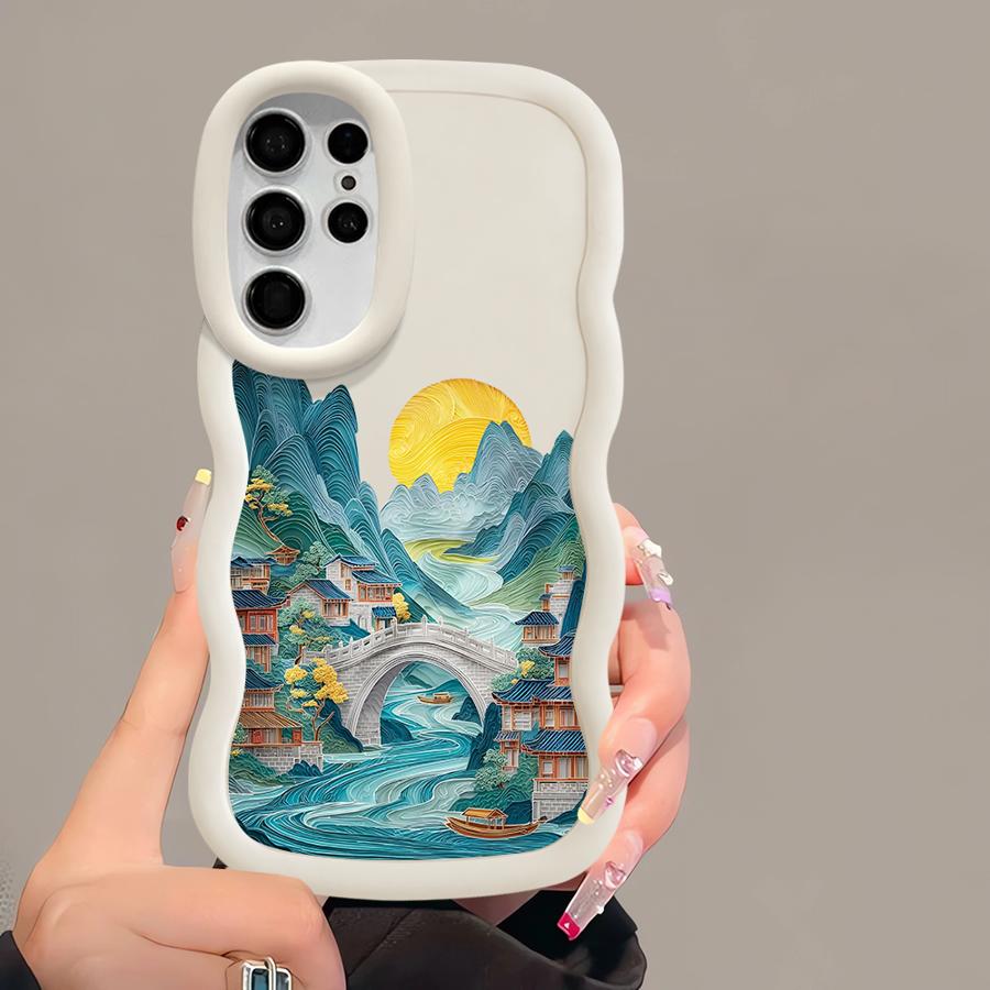Mountain Art Soft Phone Cover Case for Samsung Galaxy S24 S21 S23 Plus S25 S20 FE A26 A25 S22 Ultra A34 A24 A36 A55 A54 A35