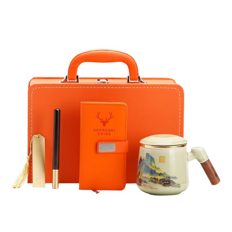 Office Cup Ceramic Water Cup Set Souvenir Business Gift Creative Cup Practical Birthday Gift