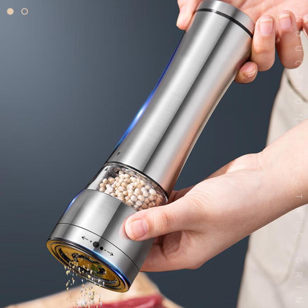Jingmao Stainless Steel White Pepper Grinder Bottle, Salt And Black Pepper Powder, Peppercorn, Home Manual High-End Core