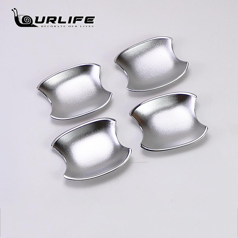 Хромированная дверная ручка из углеродного волокна, дверная чаша, автомобильные аксессуары, наклейки, отделка для Toyota Highlander XU70 2022