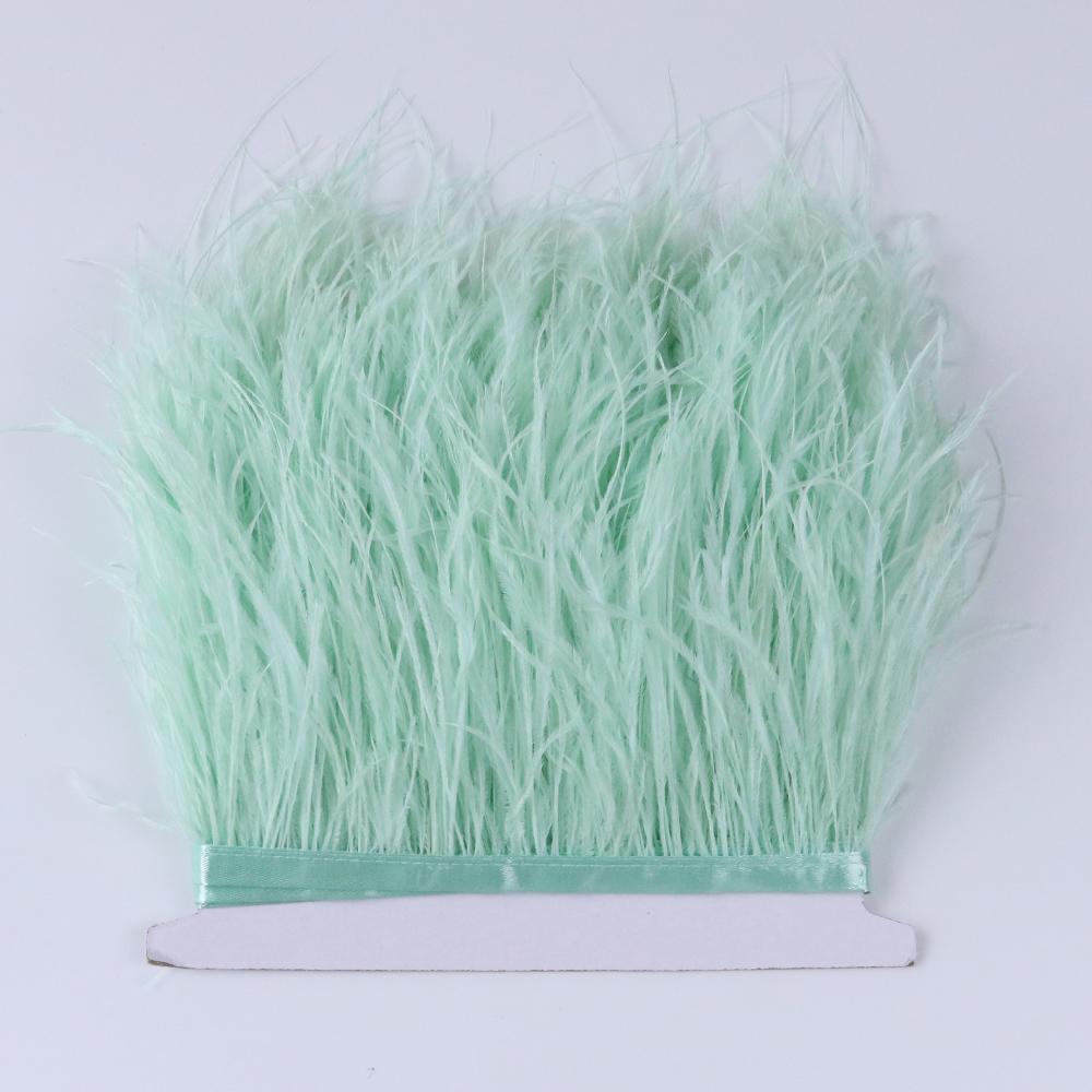 1 Метр Отделка из Страусиных Перьев Натуральный Страусиный Пух Бахрома Лента Кружево для Свадебного Платья Вечернего Платья Швейная Декорация перо