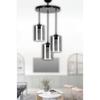 Roll Modern 3-piece Smoked Mica Glass Kitchen Hall Pendant Lamp Chandelier