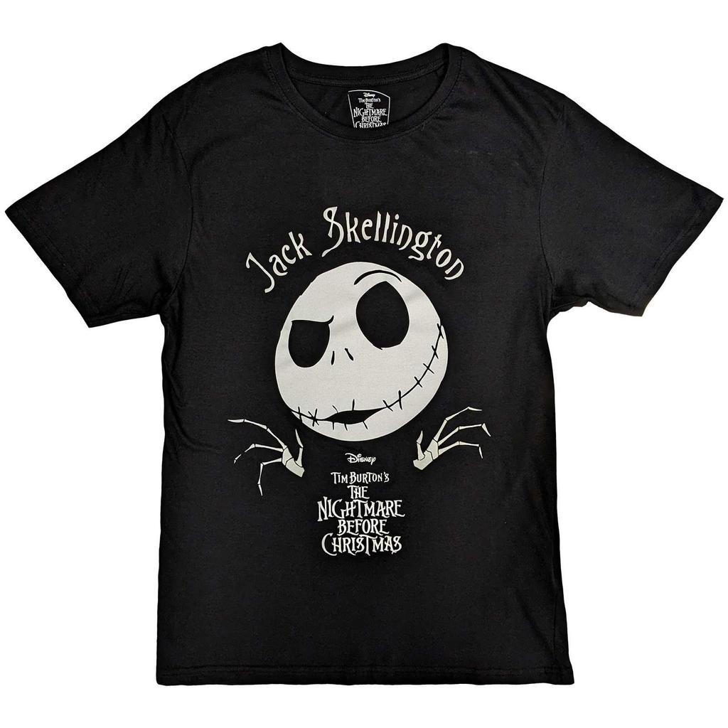 Nightmare Before Christmas Унисекс Взрослая Хлопковая Футболка с Украшением в Виде Головы Джека Скеллингтона