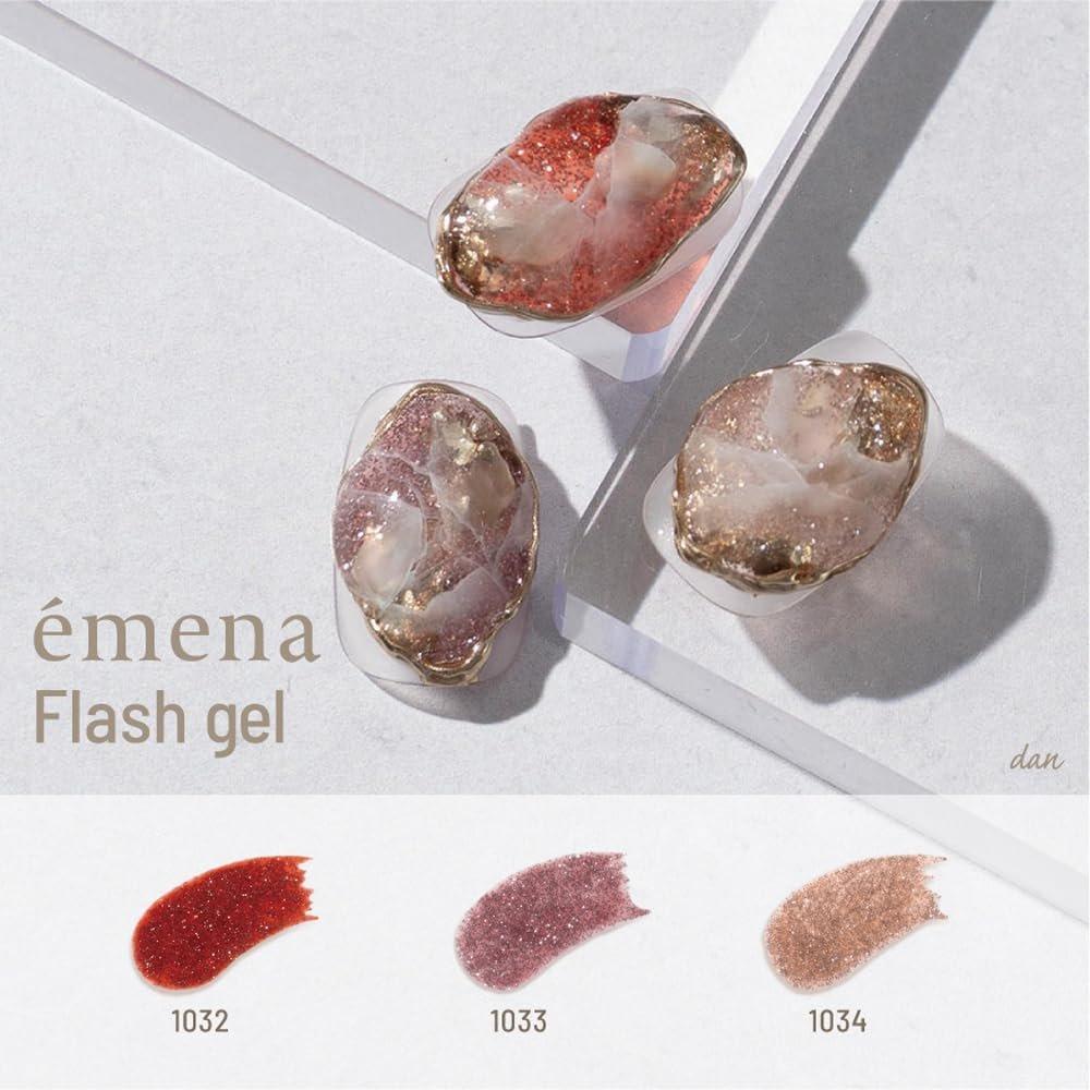 Emena Flash Gel 1034 8г Отражающий Глиттер Цветной Гель-Лак для Ногтей