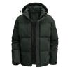 European Size Padded Coat Men's Winter New Solid Color Loose Hooded Padded Jacket Casual Padded Jacket Men's Coat
