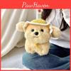 Plush Adorable Dog Toy Stuffed Doll With Summer Hat For Childrens Room Decor