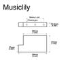 Musiclily Ultra 37mm Full Solid Steel Tremolo Block for Electric Guitar Floyd Rose Double Locking Tremolo Bridge L-Shaped