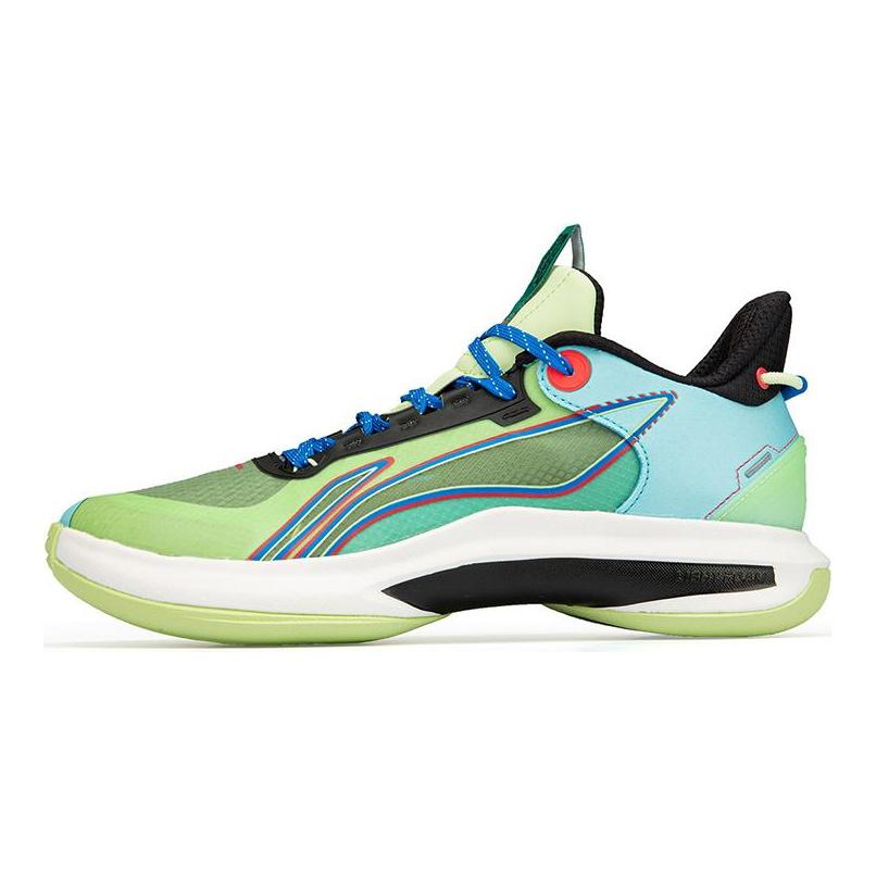 Мужские низкие баскетбольные кроссовки Li Ning Performance Зелено-синие ABPR069-7