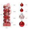 24pcs 4/6cm Christmas Ball Set Plastic Xmas Baubles Xmas Tree Hanging Pendant Christmas Decorations Gift Ball Xmas Ornament Ball