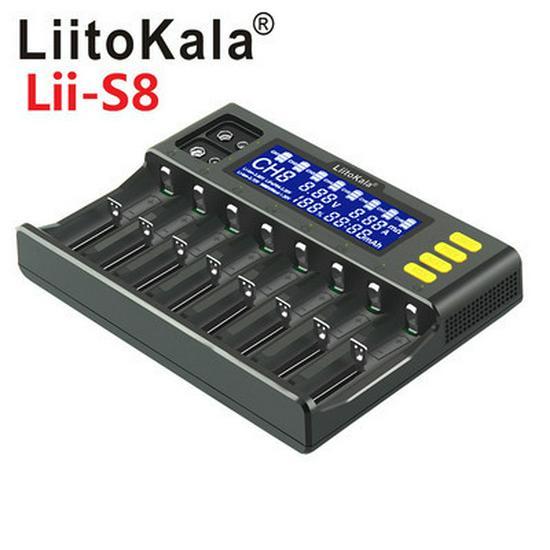 LiitoKala Lii-S8 18650 3.7V Lithium & 1.2V Ni-MH 3.2V Battery