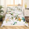 Пододеяльник с колибри и цветами, Постельный комплект с птицами, Синий, Зеленый, Весенний, Дикие животные, Ботанический, Чехол для одеяла, Полиэстер, Чехол для одеяла
