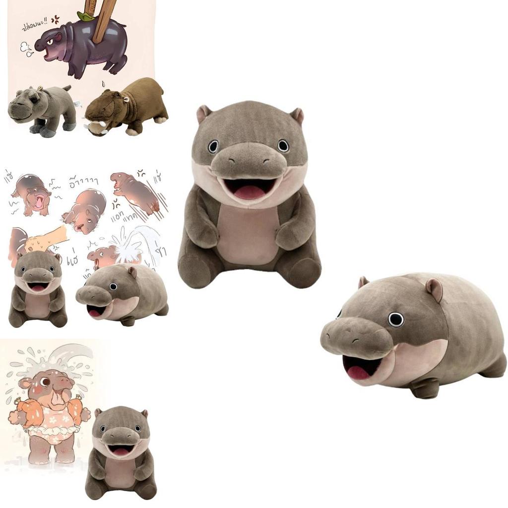 Очаровательный плюшевый бегемот Му Дэн, мягкая игрушка для детей и коллекционеров