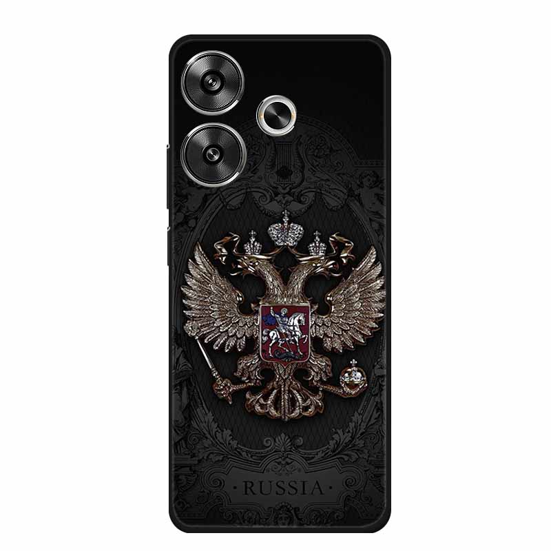 6.79" For Poco M6 4G Case POCOM6 Phone Cover Black Silicone Soft Back Cover Case For Xiaomi Poco M6 4G Case M 6 Protective Coque