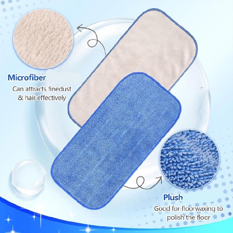 5Pieces Efficient Fiber Cleaning Cloth Efficient Dust Trapping Mop Pad Replacement for MR SIGA Microfibre Mop Refills