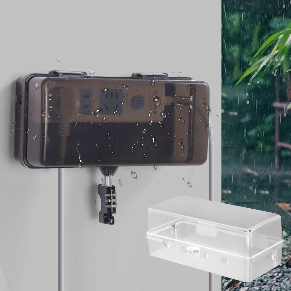 Waterproof Extension Lead Cover Anti-theft Socket Protective Cover Portable Plug Box  Outdoor
