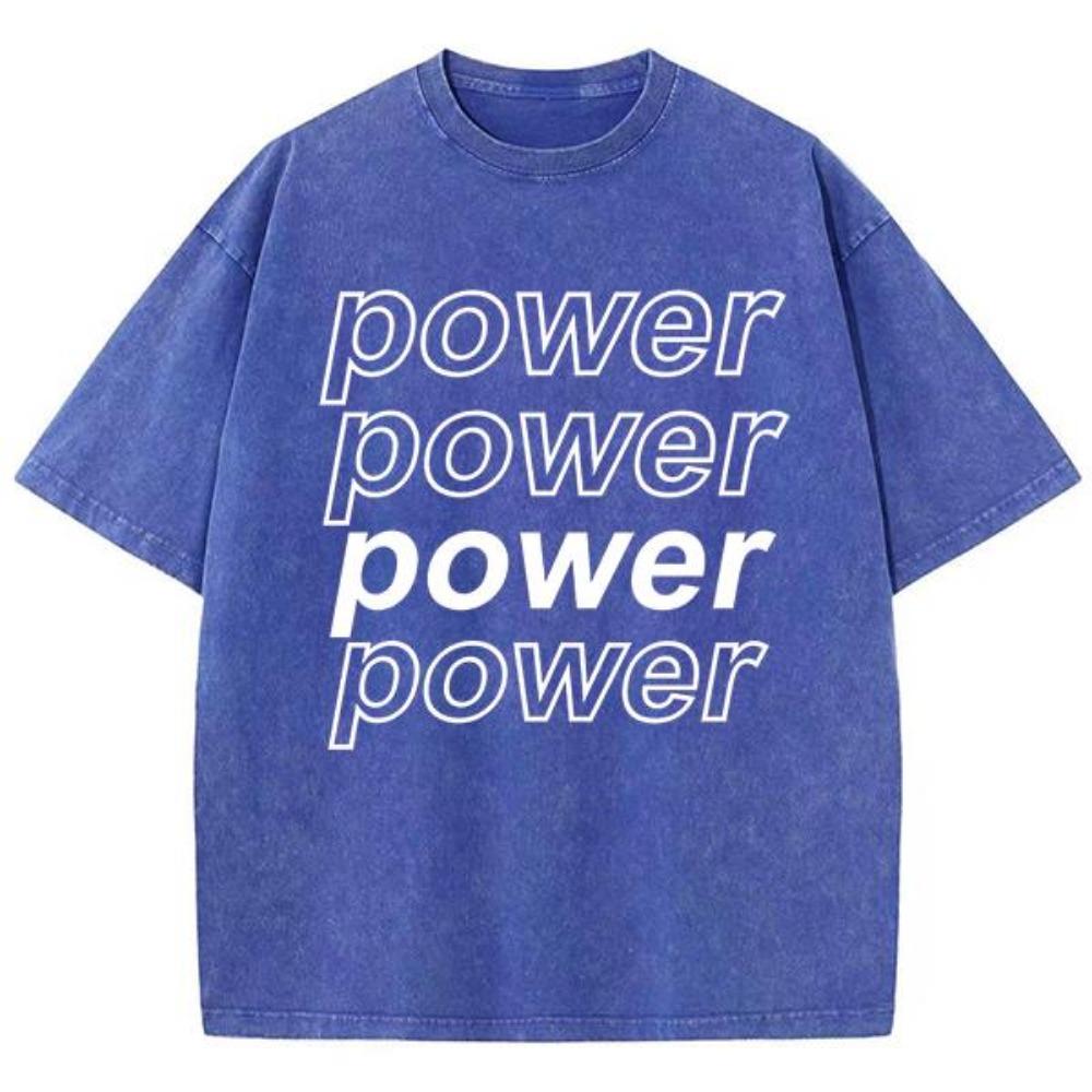 Дизайн шрифта Power Art Принт Футболки Мужские Хлопок Повседневная Футболка Дизайн Футболки Оверсайз Свободного Кроя С Коротким Рукавом