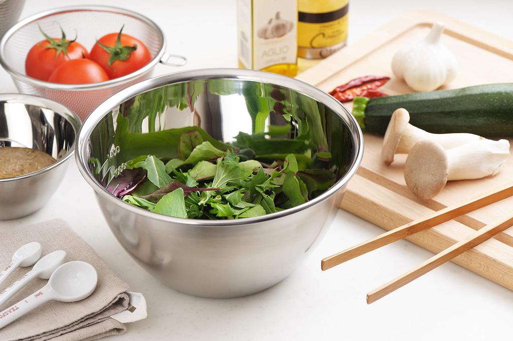 Yoshikawa Stainless Steel Bowl, 24cm (with Graduations), Made In Japan, Fits Perfectly, Gift Wrapping Available, SJ1396