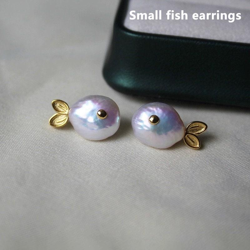 1 шт./пара Изысканное ожерелье с подвеской в виде рыбы-клоуна, краба из натурального жемчуга. Уникальные элегантные серьги, ювелирные аксессуары, подарки