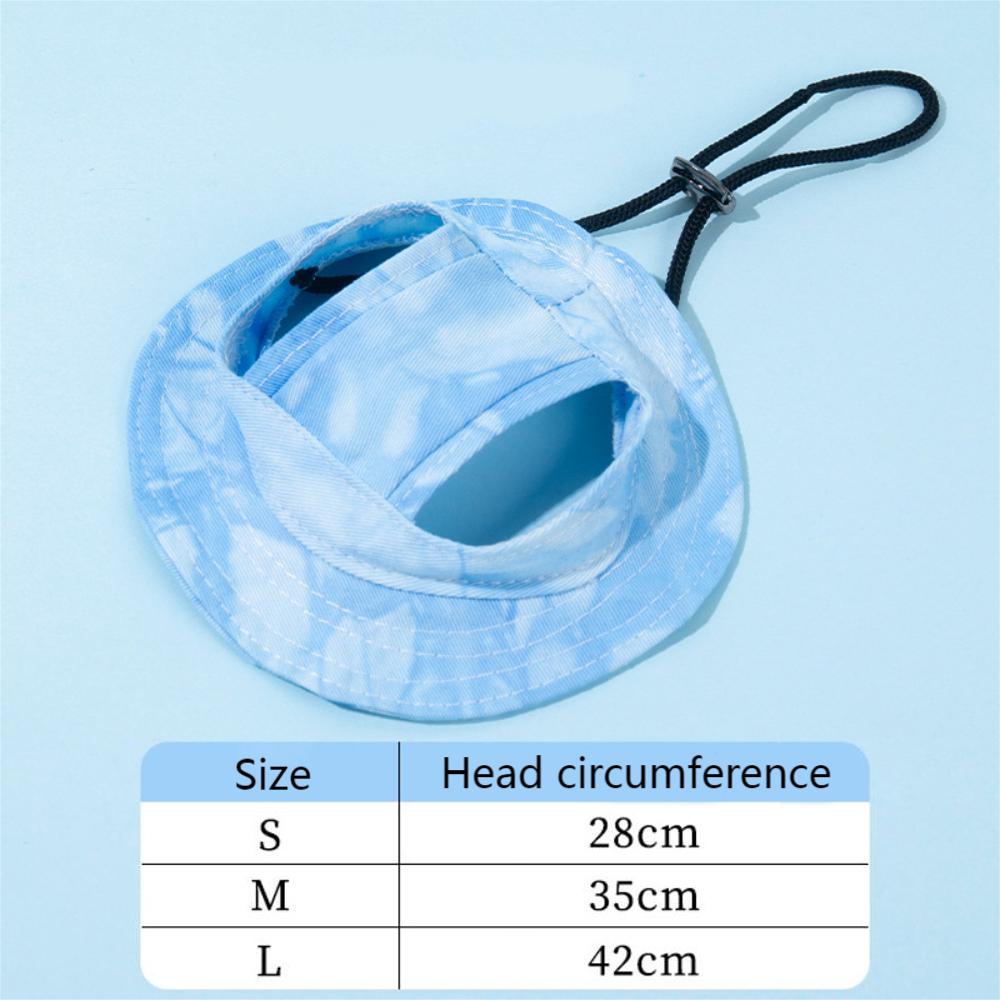 Pet Hat with Ear Holes Summer Outdoor Cute Dog Cat Hat Colorful Adjustable Baseball Cap for Small Medium Dogs Cats Pet Supplies