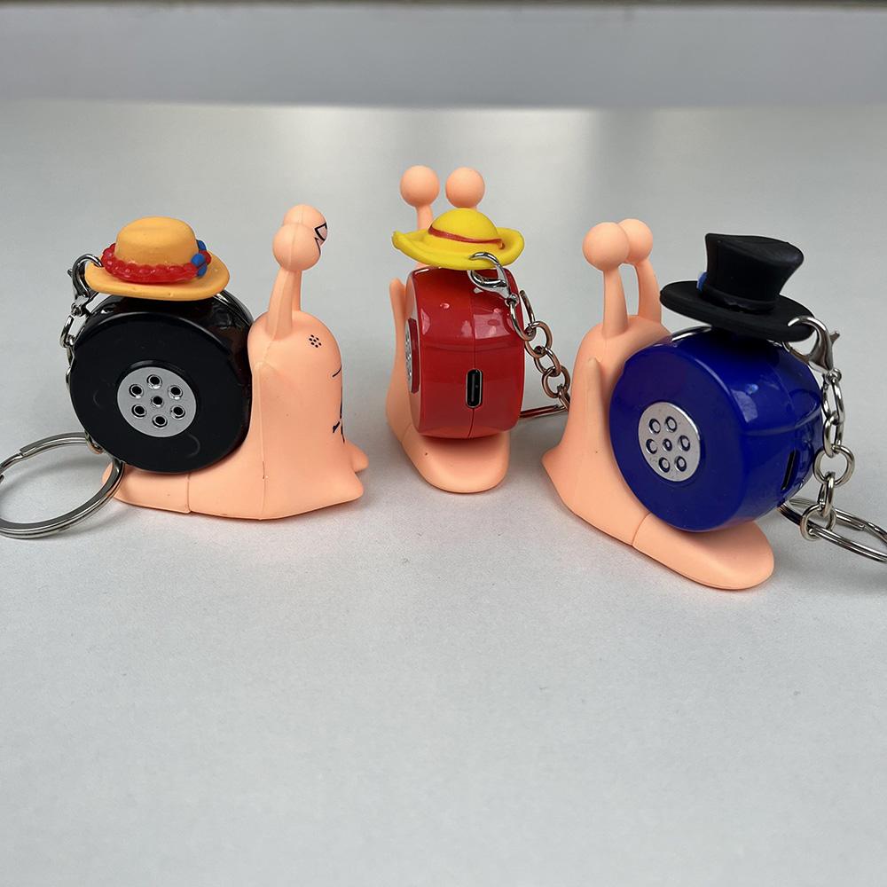 Cartoon Luffy Sabo Ace Snail Shaped Phone Can Sound Recording Toys for Children Gifts