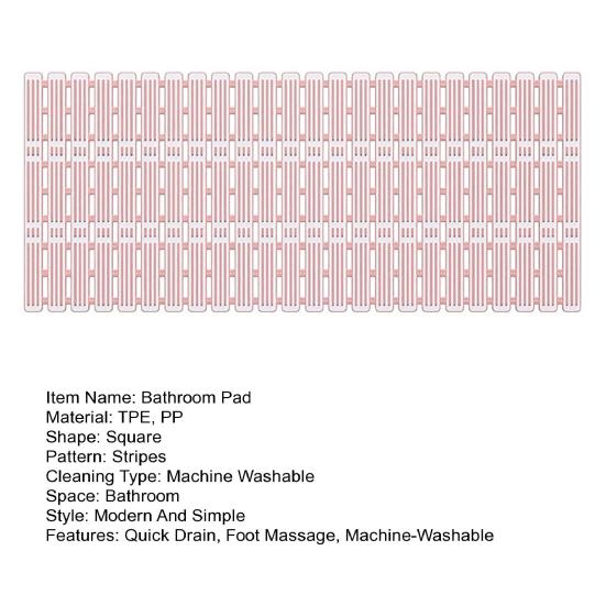Нескользящий коврик для душа для ванной комнаты, массажный коврик для ног, быстросохнущий, пригодный для машинной стирки, 68*40 см, коврик для ванны