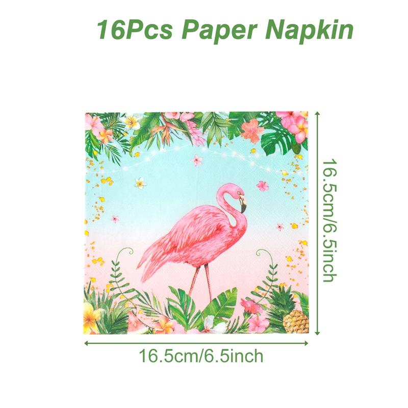 Гавайские гирлянды с фламинго, набор одноразовой посуды, летний пляж, декор для дня рождения, детские принадлежности для тропической вечеринки на Гавайях в стиле Луау