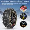 2PCS Snow Chains for SUV/Truck/Car in Snow, Sand, Mud and Ice, Universal Adjustable Emergency Portable Snow Tire Chains(KN150)