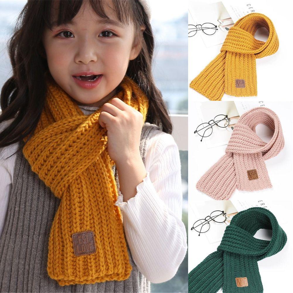Warm Kids Scarf Soft Knitted Scarf Fashion Neck Warmer  Baby Boys Girls