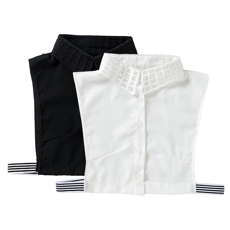 Autumn Women Detachable Lapel Fake Collar Ladies White Black Shirt False Collar Blouse Removable Half Shirt Dress Decoration