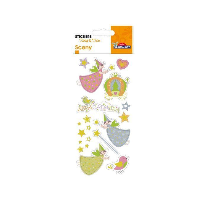 Glitter Embossed Stickers - Fairies