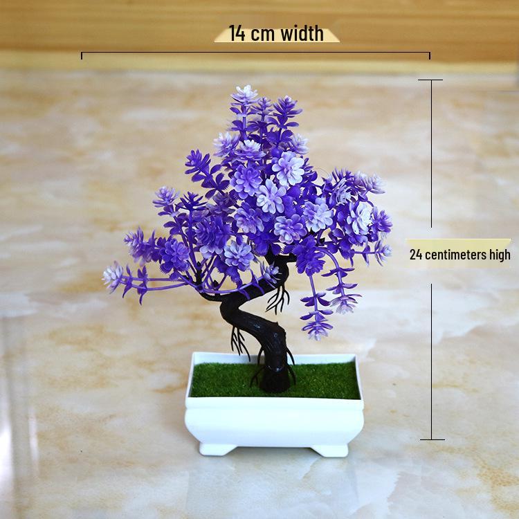 Creative Home Decor: Artificial Bonsai Grass Balls and Mini Cherry Snow Ball Trees
