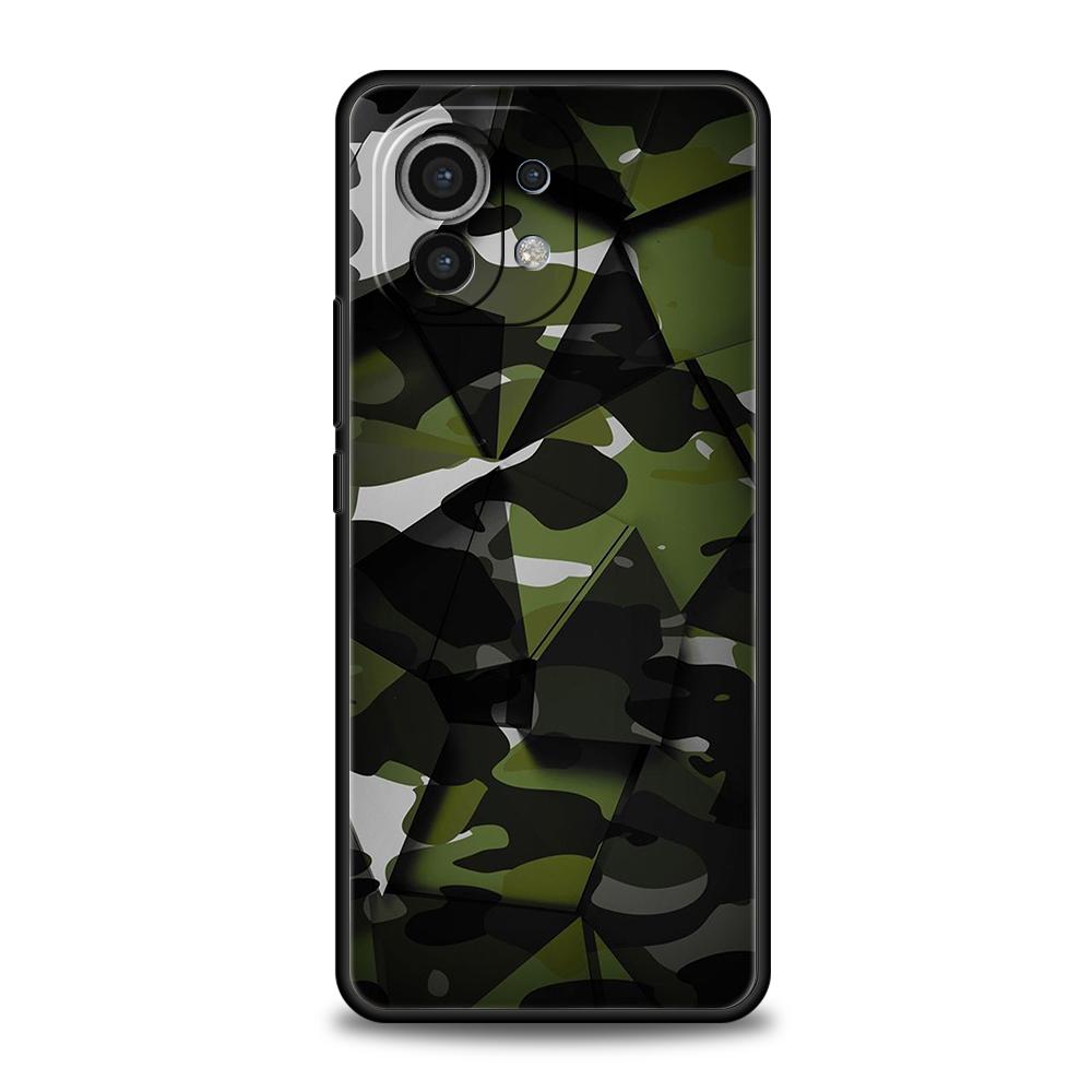 Чехол для телефона для Xiaomi Poco F7 F6 F5 F4 F3 X7 X6 X5 X4 X3 NFC M4 C51 C55 GT Pro 5G Мягкий ТПУ Fundas Камуфляж Камо Военный