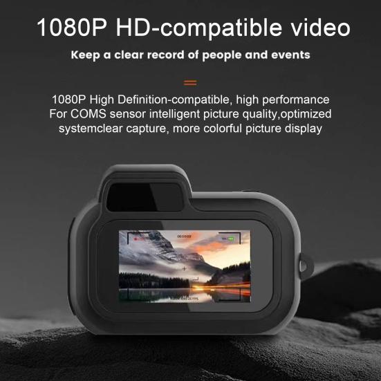 Mini Digital Camera with Large LCD Screen 1080P Easy To Operate Rechargeable Small Compact Portable Video Recorder Camera