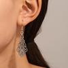 Women Retro Hollow Out Leaf Shape Hook Earrings Bohemia Style