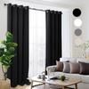 1Pc Blackout Curtain For Bedroom Living Room Windproof Thermal Insulation Solid Color Window Draps