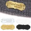 50Pcs PU Leather Tags Handmade With Love Labels Sewing Craft DIY Knittin Tags