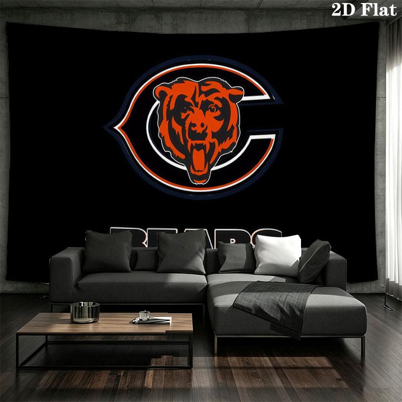 Настенный гобелен Chicago Bears, эстетичное тканевое одеяло с принтом, подходит для спальни, гостиной и домашнего декора.
