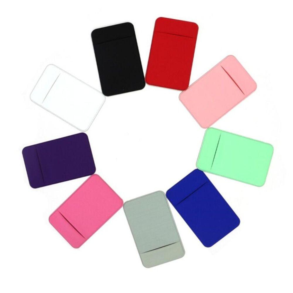 Bag Elastic Sticker Back Cover Phone Wallet Stick Cell Phone Pouch Phone Card Holder Wallet Case