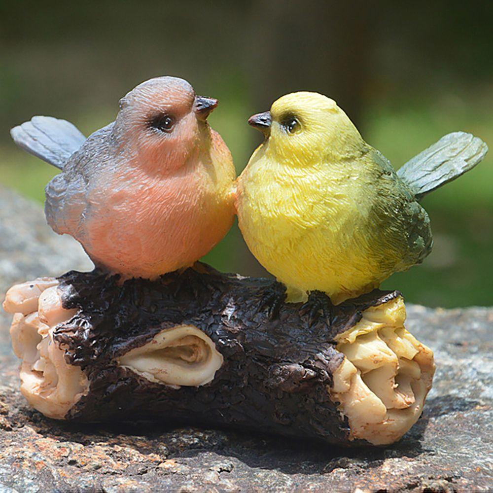 Бонсай Декор Зимородок Фигурка Скульптура Животного Реалистичная Статуэтка Птицы Воробей на Ветке