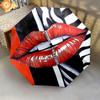 1PC lip theme Umbrella Portable Folding Umbrella Iron Frame Hole Bone Structure Outdoor Home Umbrella A22