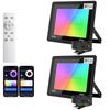 [3rd Generation & Multiple Control with One Remote] Smart LED Floodlight, 50W, Compatible with Alexa and Google, 16 Million RGBCW Colors,