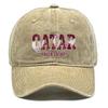 Бейсболка Snapback с принтом флага "QATAR" "YALLA QATAR", Регулируемая Бейсбольная Кепка Хип-Хоп Сырой Козырек Простая Модная Солнцезащитная Кепка