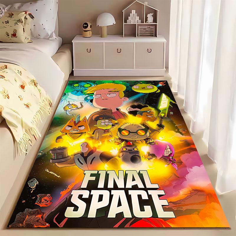 Final Space Cartoon Design suitable as a non-slip mat for the living room or bedroom sofa